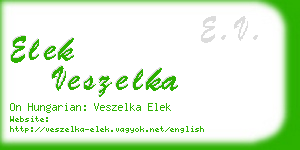 elek veszelka business card